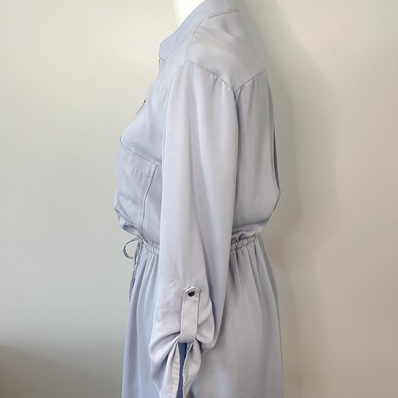 Dynamite Light Violet Drawstring Waist Shirt Dress Size Small - Picture 7 of 11